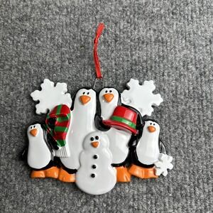 Christmas Holiday Ornament‎ Penguin Family Of Four Can Be Personalized New
